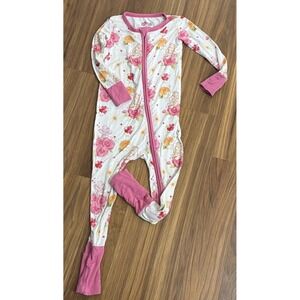 Birdie Bean Care Bears Toddler Girls Roses Footie Sleeper Pajamas